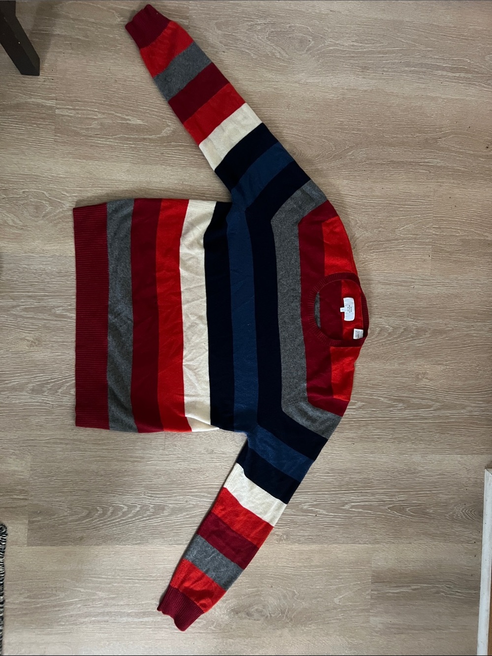 Jack Spade Striped Crewneck Sweater - Red, Navy, Gray, Cream
